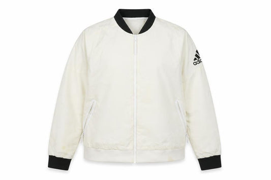 Adidas Womens Ivory Size 12 Full Zip Training Jacket
