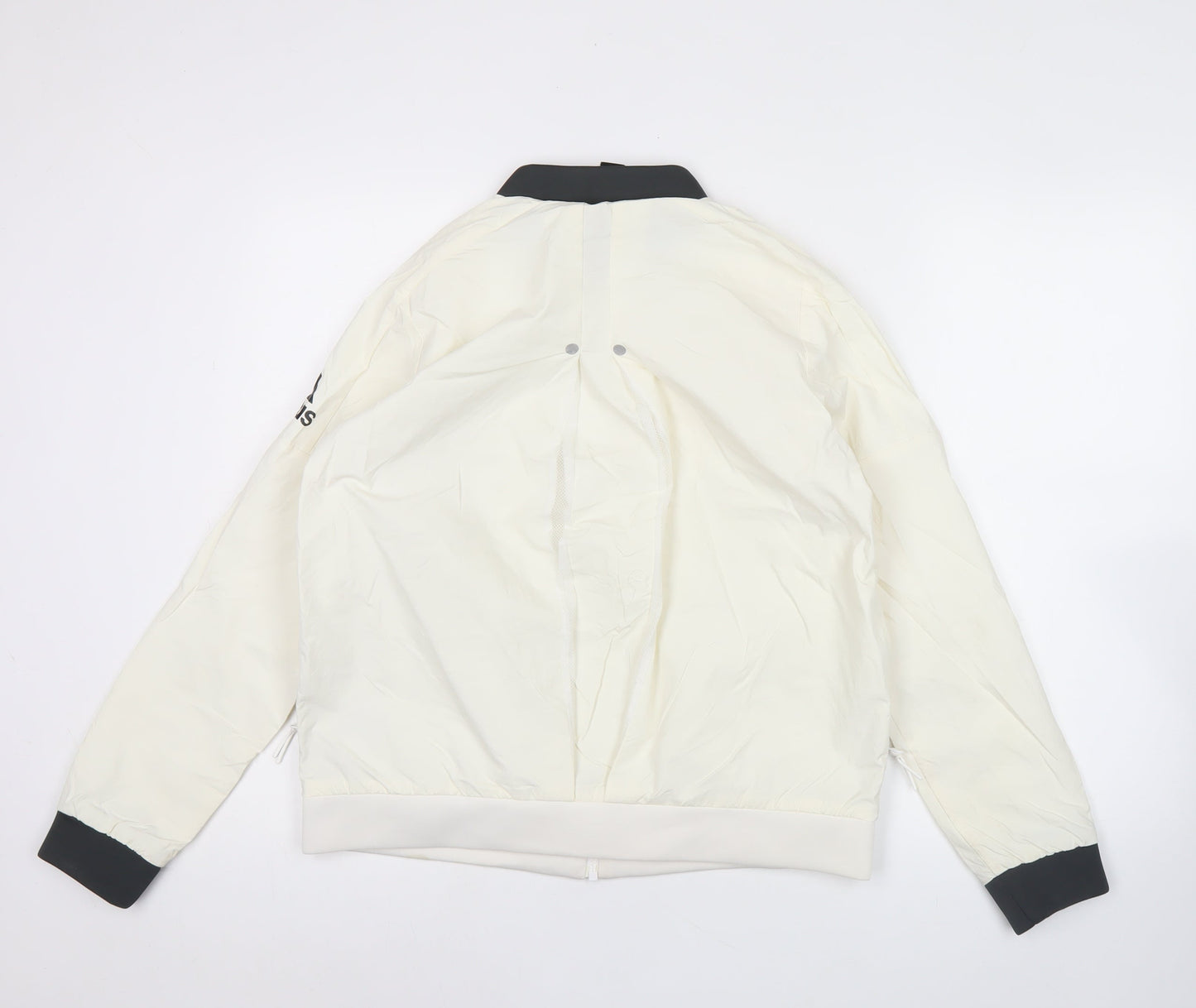 Adidas Womens Ivory Size 12 Full Zip Training Jacket