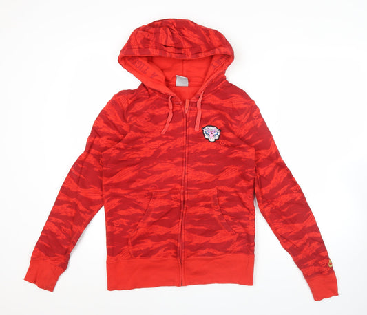 Nike Mens Red Full Zip Hoodie Size L Camouflage Sportswear