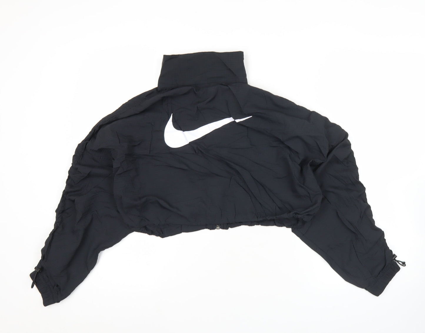 Nike Women’s Black Cropped Windbreaker Jacket Size 8 Lightweight