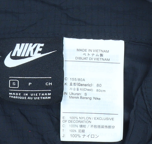 Nike Women’s Black Cropped Windbreaker Jacket Size 8 Lightweight