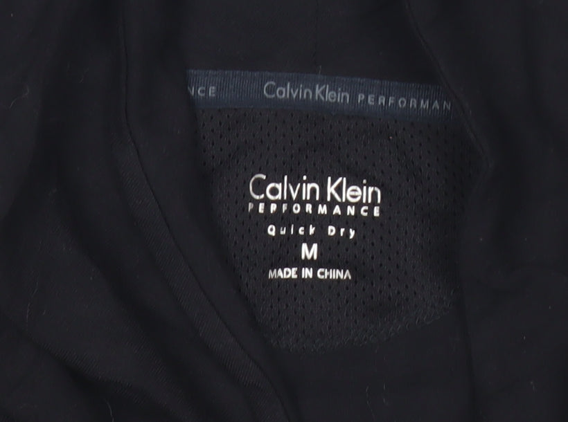 Calvin Klein Performance Women's Black Zip Hoodie Size M Quick Dry