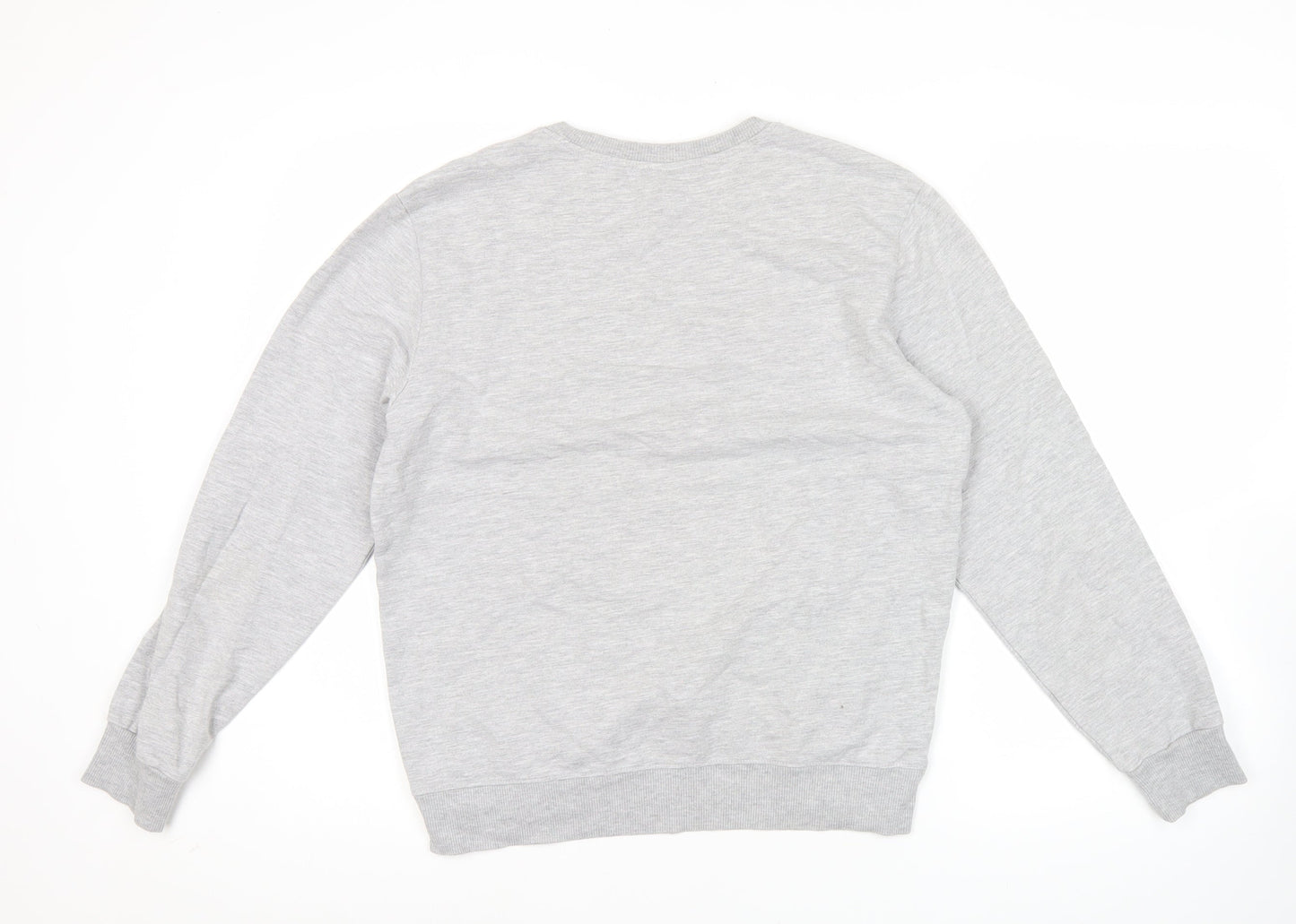 Champion Mens Grey XL Pullover Sweatshirt Crew Neck Logo Jumper