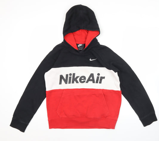 Nike Men's Black Red White Pullover Hoodie L Logo Sportswear