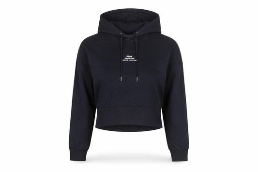 Womens UK 8 Regular FILA Black Pullover Hoodie