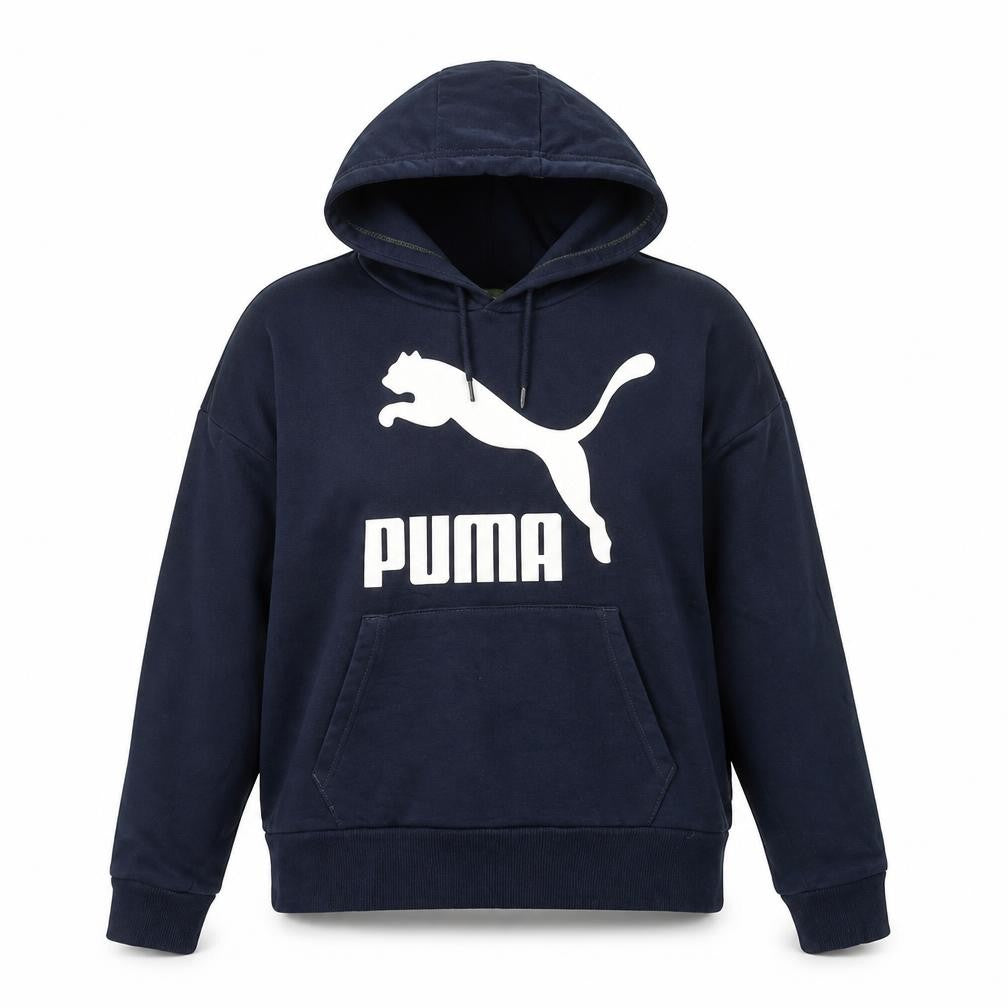 Womens UK XS Regular PUMA Blue Pullover Hoodie