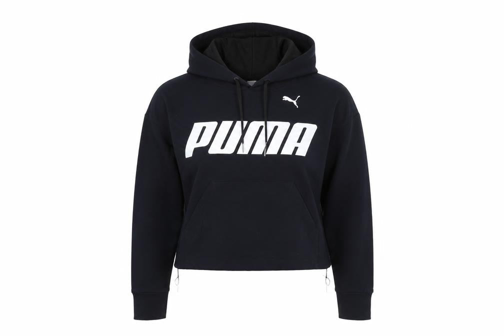 Womens UK S Regular PUMA Black Pullover Hoodie