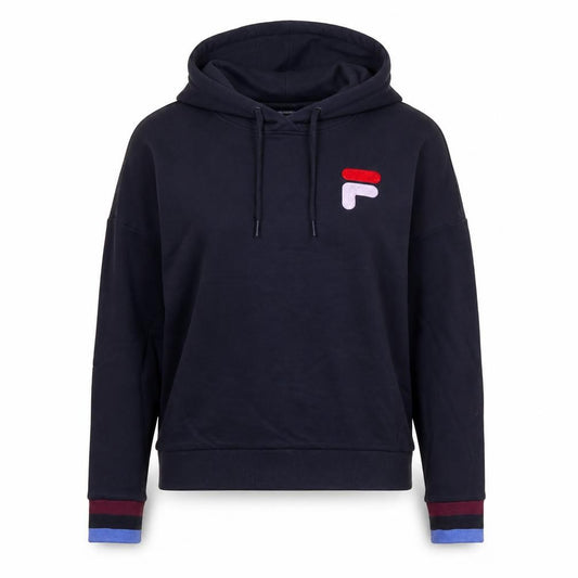 Womens UK 12 Regular FILA Black Pullover Hoodie