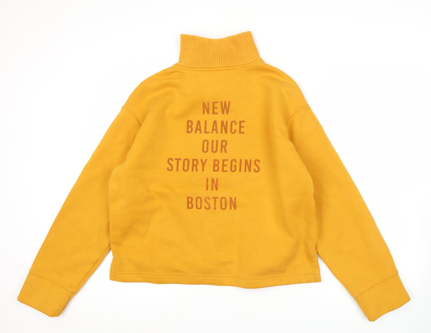 New Balance Men’s Yellow 1/4 Zip Sweatshirt Size M High Neck Sportswear