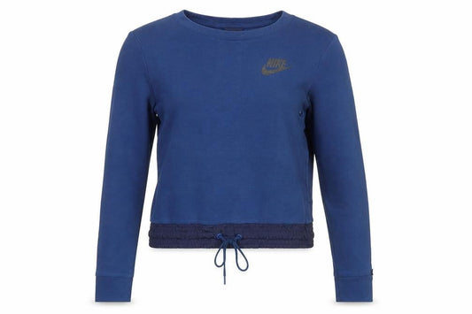 Womens UK S Regular Nike Blue Pullover Sweatshirt