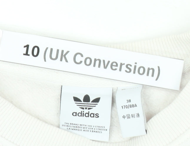 Adidas Womens Sweatshirt Purple White Black Size 10 Colourblock Pullover