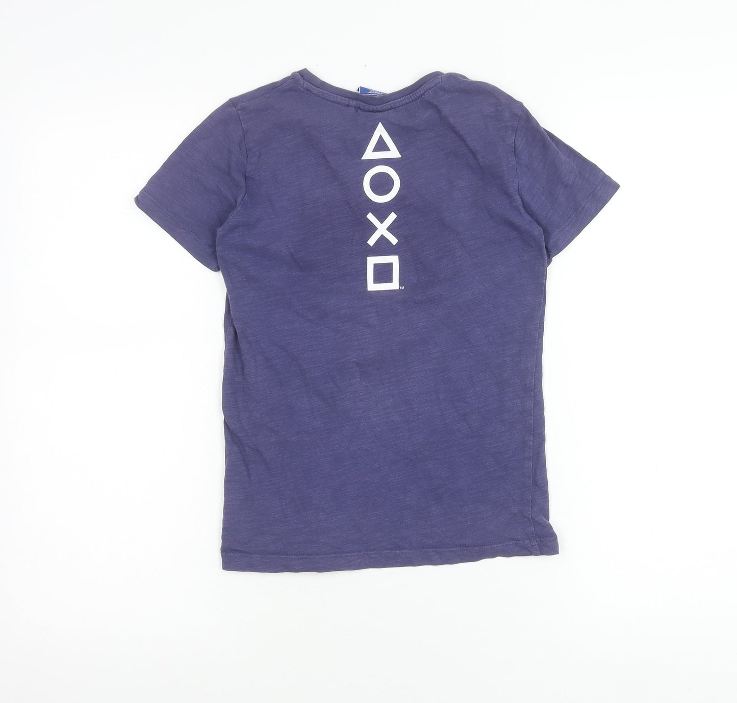 Next Boys Blue PlayStation Graphic T-Shirt 8 Years Short Sleeve Cotton