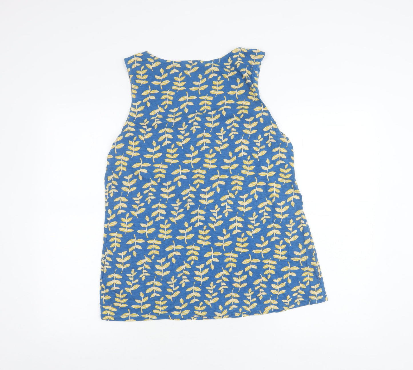 Seasalt Cornwall Women’s Blue Floral Organic Cotton Tank Top Size 12