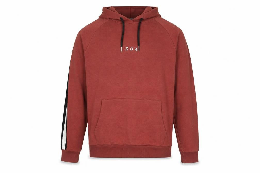 304 Men’s Brown Pullover Hoodie Size L Regular Fit Hooded Sweatshirt