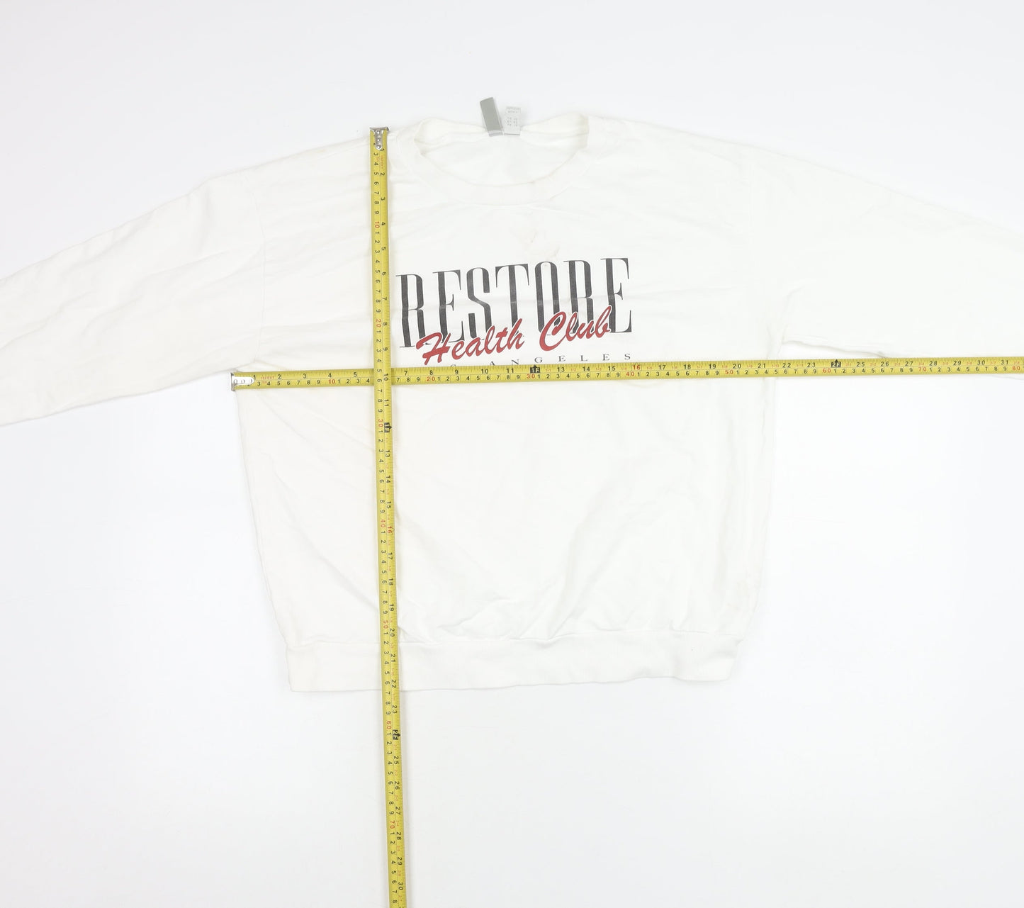 ASOS Women’s White Crew Neck Sweatshirt Size 14 Graphic Print