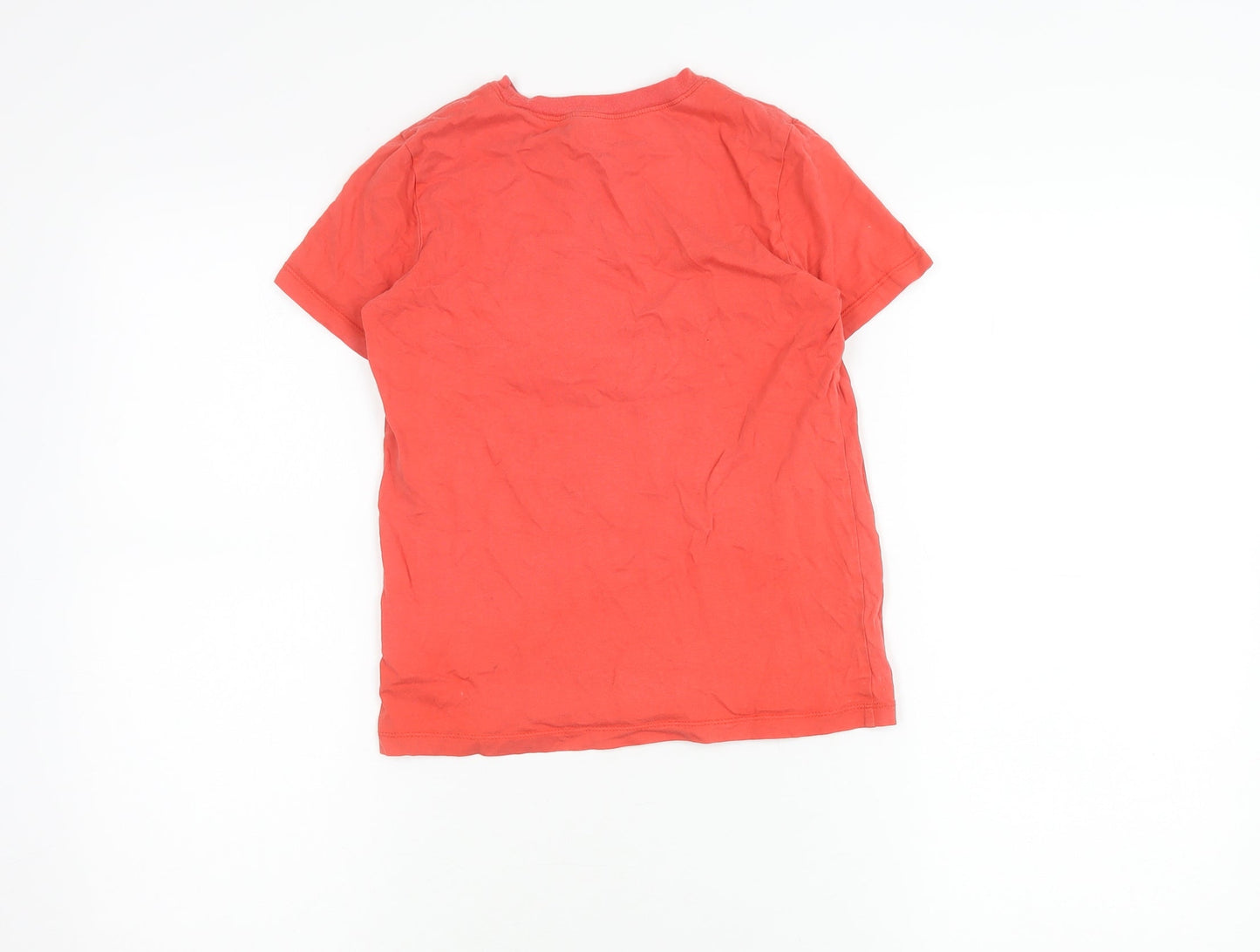 Lands' End Boys Red Graphic T-Shirt 8-9 Years Skate Surf Swim Crew Neck