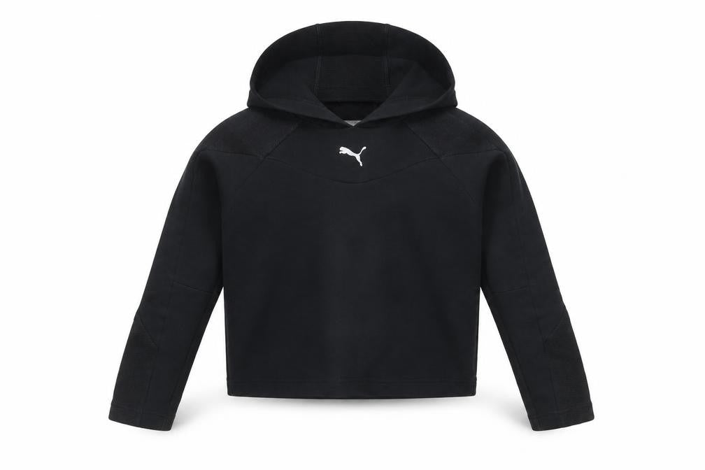 Puma Girls Black XS Pullover Hoodie Long Sleeve Sportswear