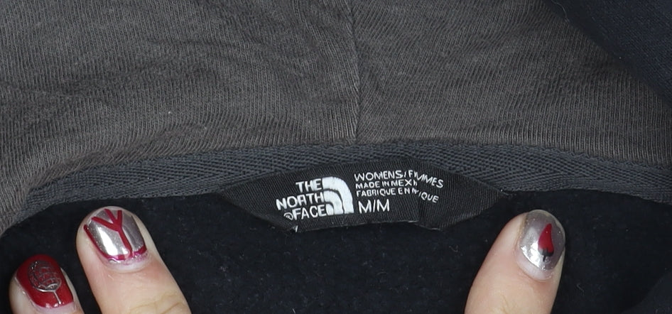 The North Face Womens Black M Hoodie Pullover Logo Graphic Sweatshirt