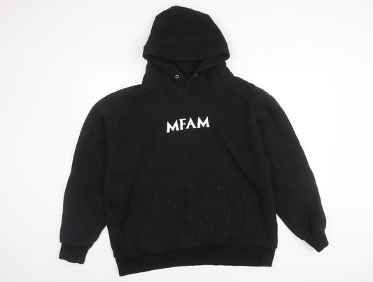 H4X Mens Black XL Pullover Hoodie MFAM Spartan Logo Graphic