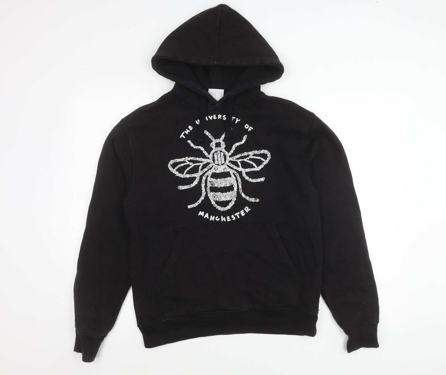 Unisex Adults UK S Regular Russell Black Pullover Hoodie
