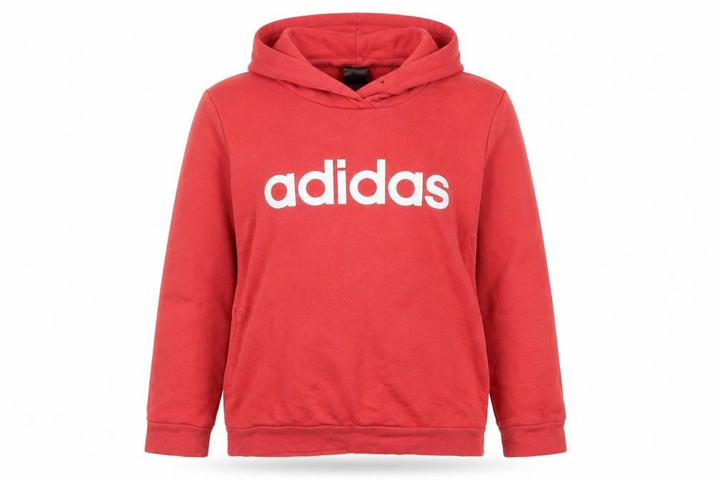 Womens UK L Regular adidas Red Pullover Hoodie