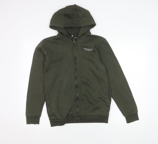 McKenzie Boys Green Full Zip Hooded Jacket 13-15 Years Casual Sportswear