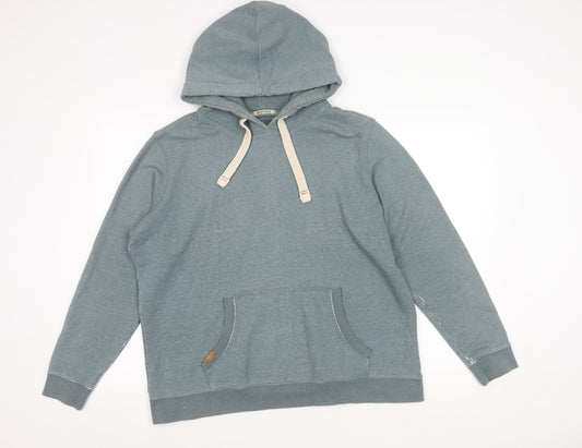 FatFace Men’s Green Pullover Hoodie L Regular Fit Cotton Blend