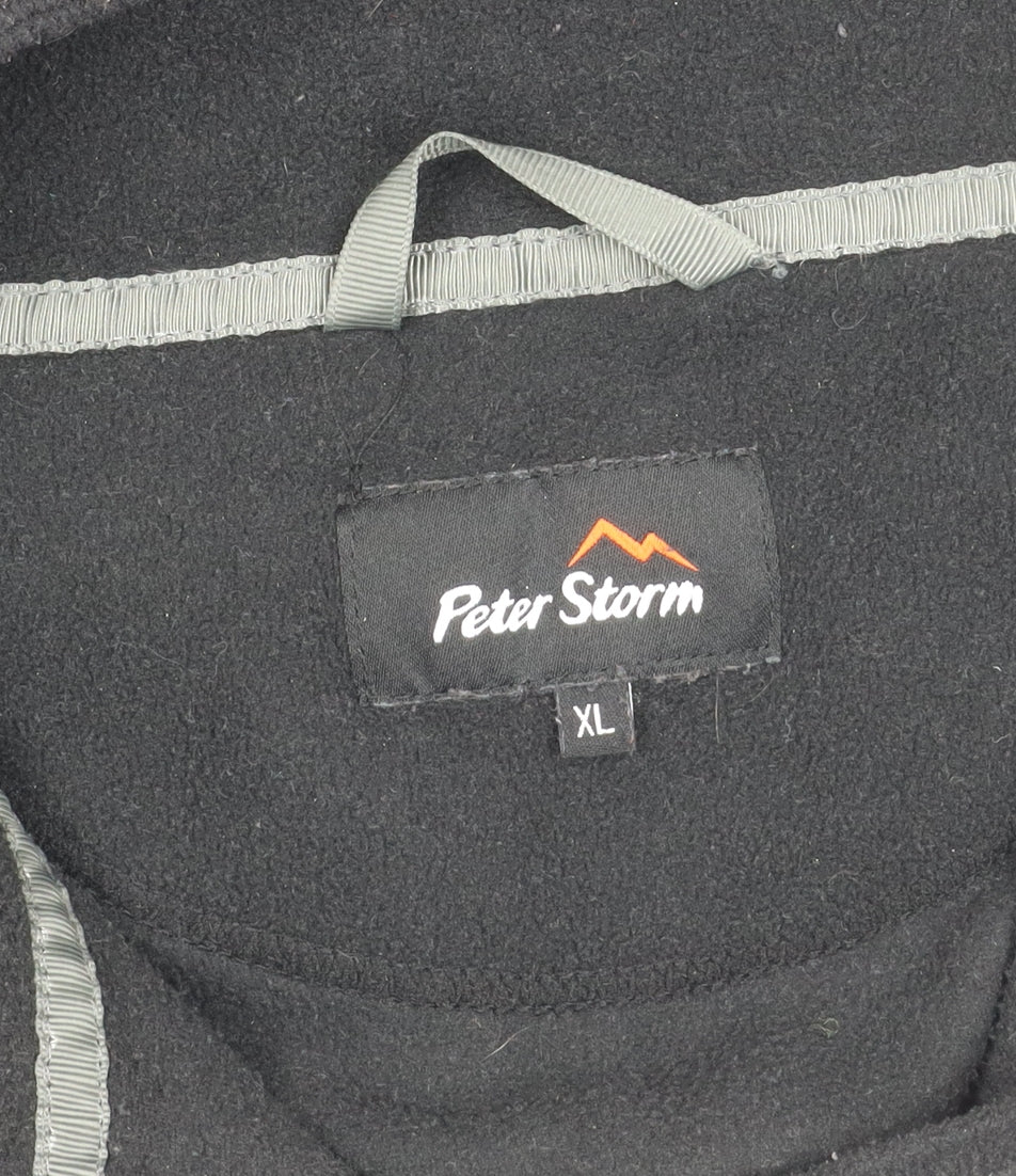 Peter Storm Men’s Black XL Fleece Pullover Sweatshirt 1/2 Zip Outdoor