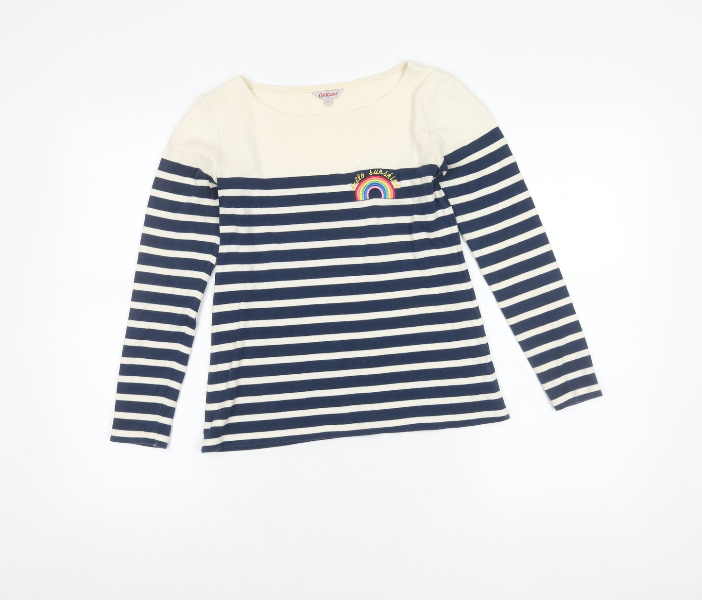 Cath Kidston Women’s Blue Striped XS Cotton Long Sleeve T-Shirt
