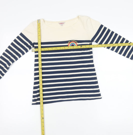 Cath Kidston Women’s Blue Striped XS Cotton Long Sleeve T-Shirt