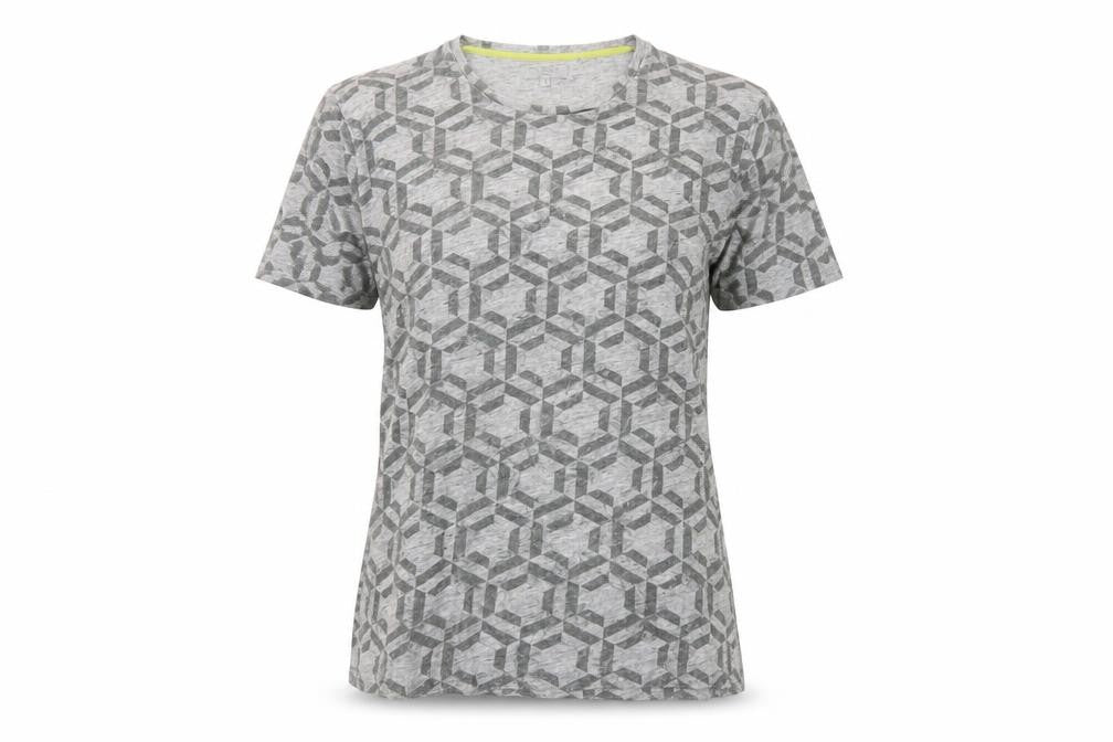 Womens UK Size S Ted Baker Grey 100% Cotton T-Shirt