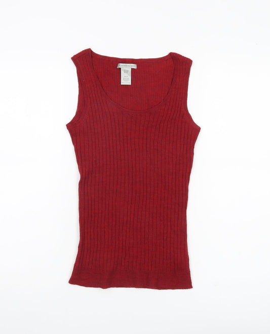 GAP Womens Red XS Merino Wool Sleeveless Tank Top Knitwear