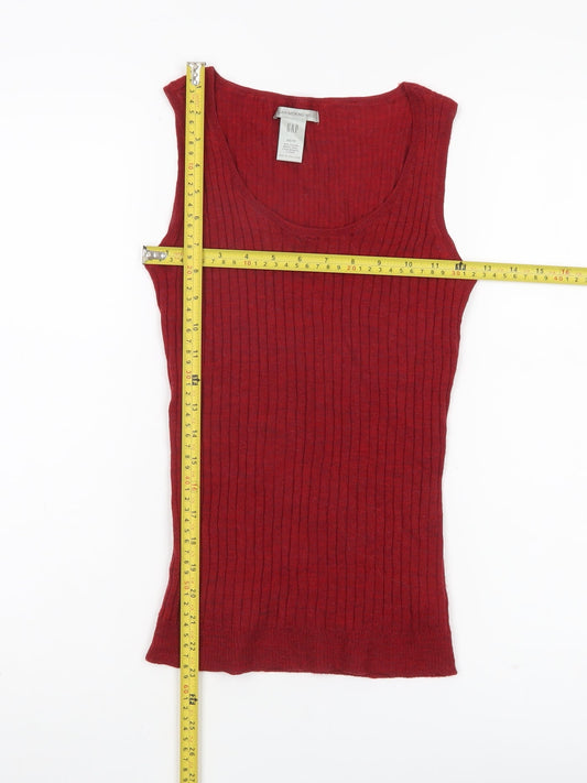 GAP Womens Red XS Merino Wool Sleeveless Tank Top Knitwear