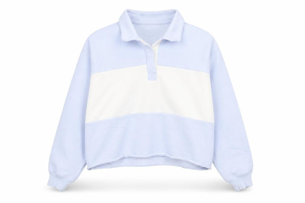 Womens UK S Relaxed Hollister Multicoloured Henley Sweatshirt