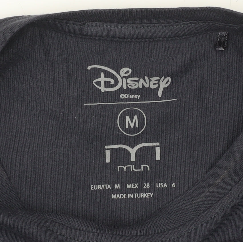 Disney Women's Black Size 12 Mickey Mouse T-Shirt Short Sleeve