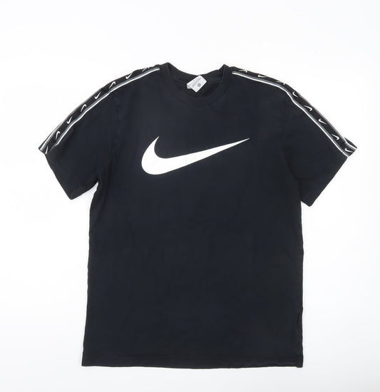 Nike Men's Black M Sports Logo Crew Neck Short Sleeve T-Shirt
