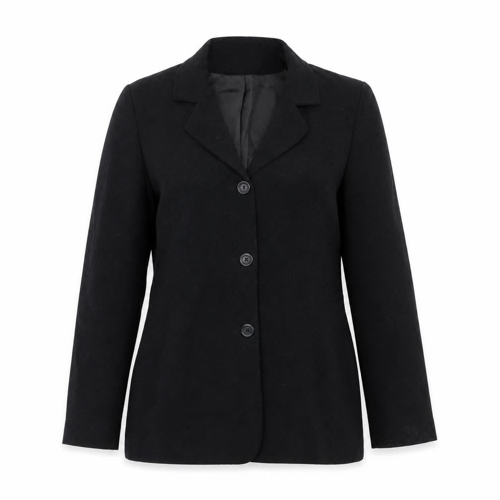 CMD Womens Black Size 12 Single-Breasted Blazer Jacket