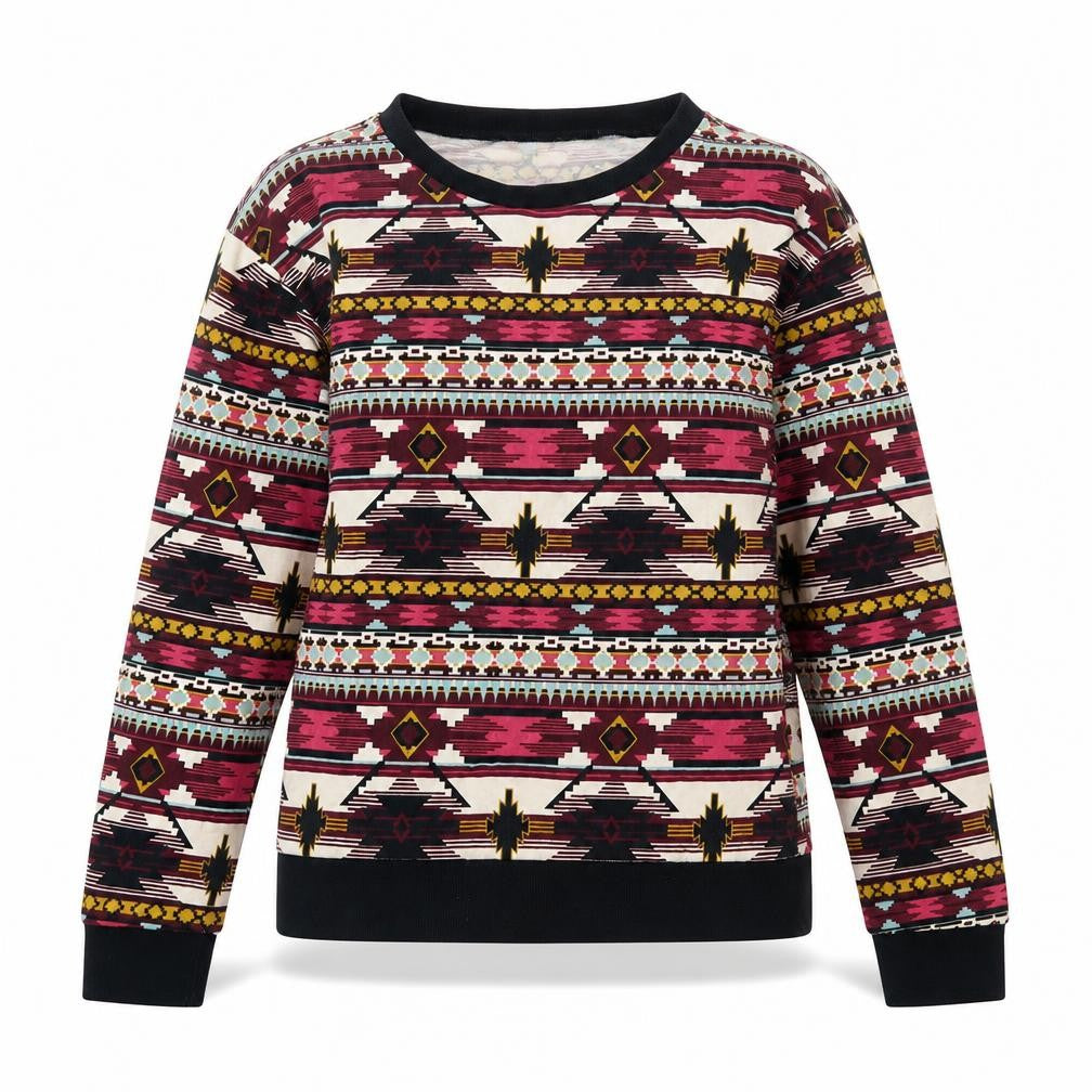 H&M Divided Womens Multicoloured Aztec Sweatshirt Size S Cotton