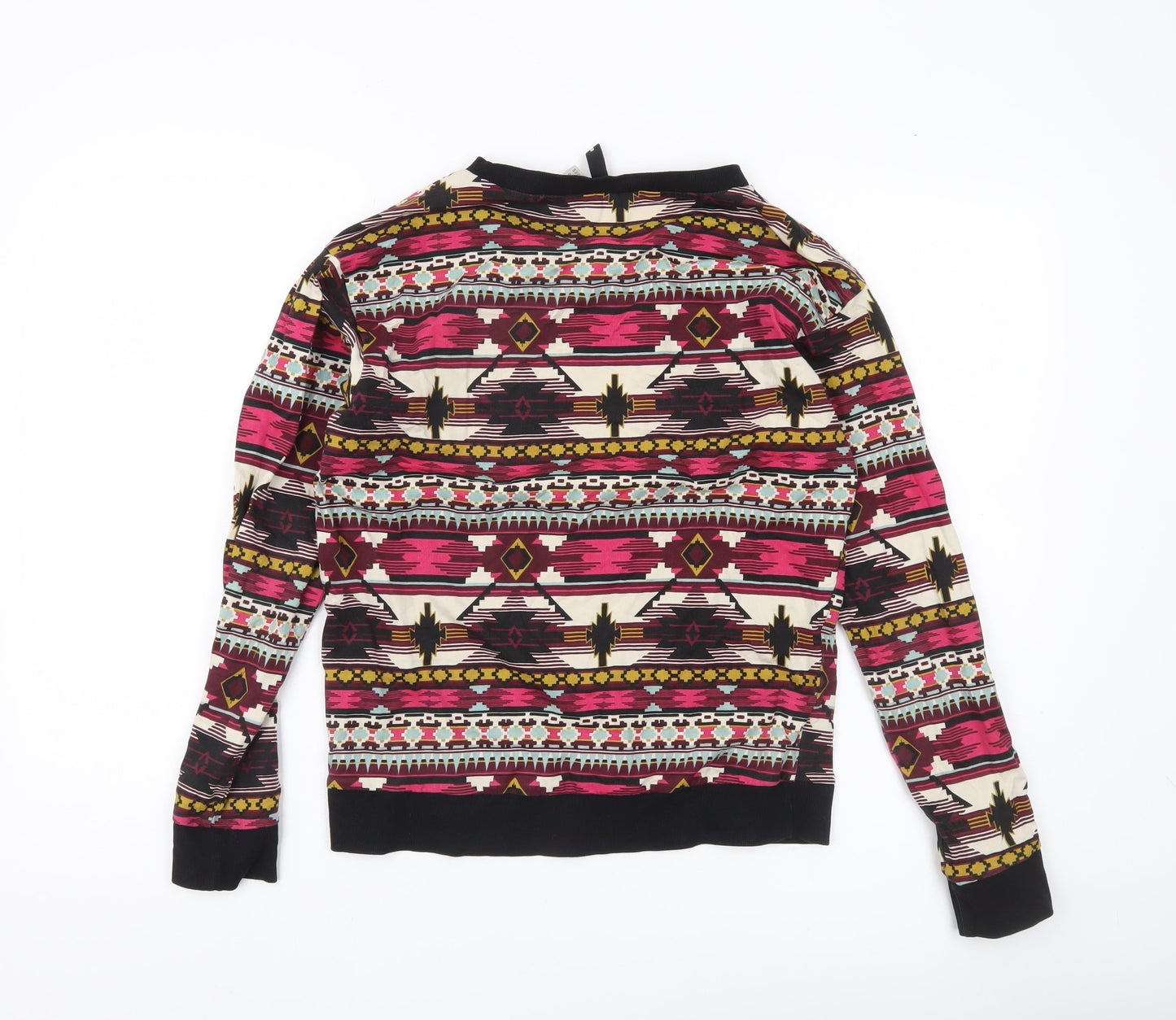 H&M Divided Womens Multicoloured Aztec Sweatshirt Size S Cotton