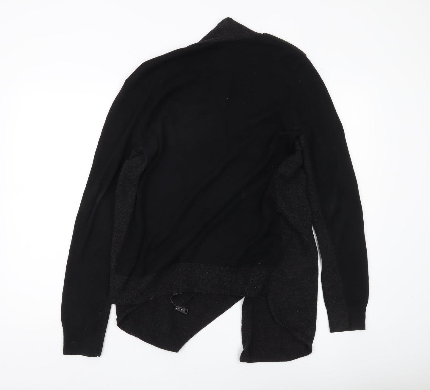 AllSaints Women’s Black Cardigan UK 12 Long Sleeve Lightweight Knit