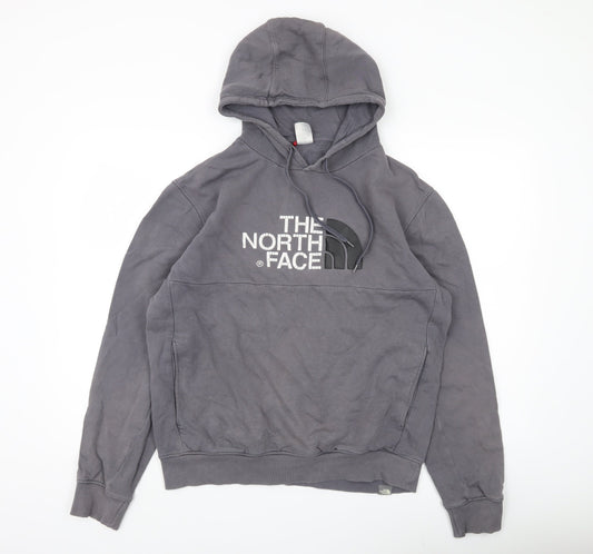 The North Face Men’s Grey Pullover Hoodie Size M Logo Outdoor Sweatshirt