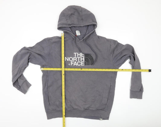 The North Face Men’s Grey Pullover Hoodie Size M Logo Outdoor Sweatshirt