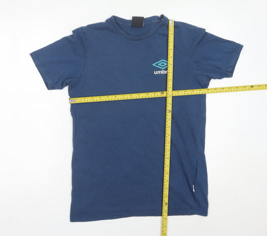 Umbro Men’s Blue Small Crew Neck Short Sleeve Sports T-Shirt