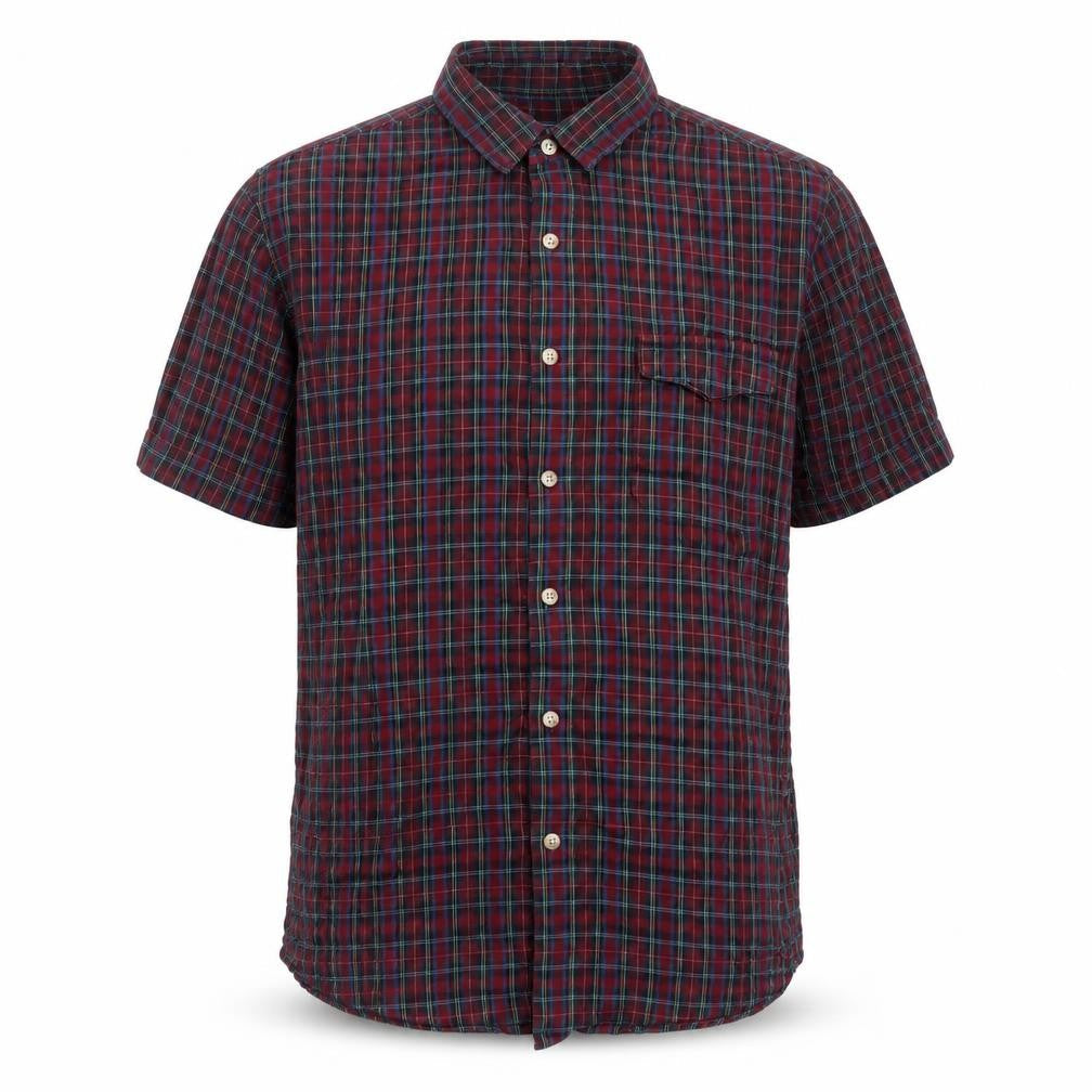 Topman Men's Multicoloured Check Button-Up Shirt L Classic