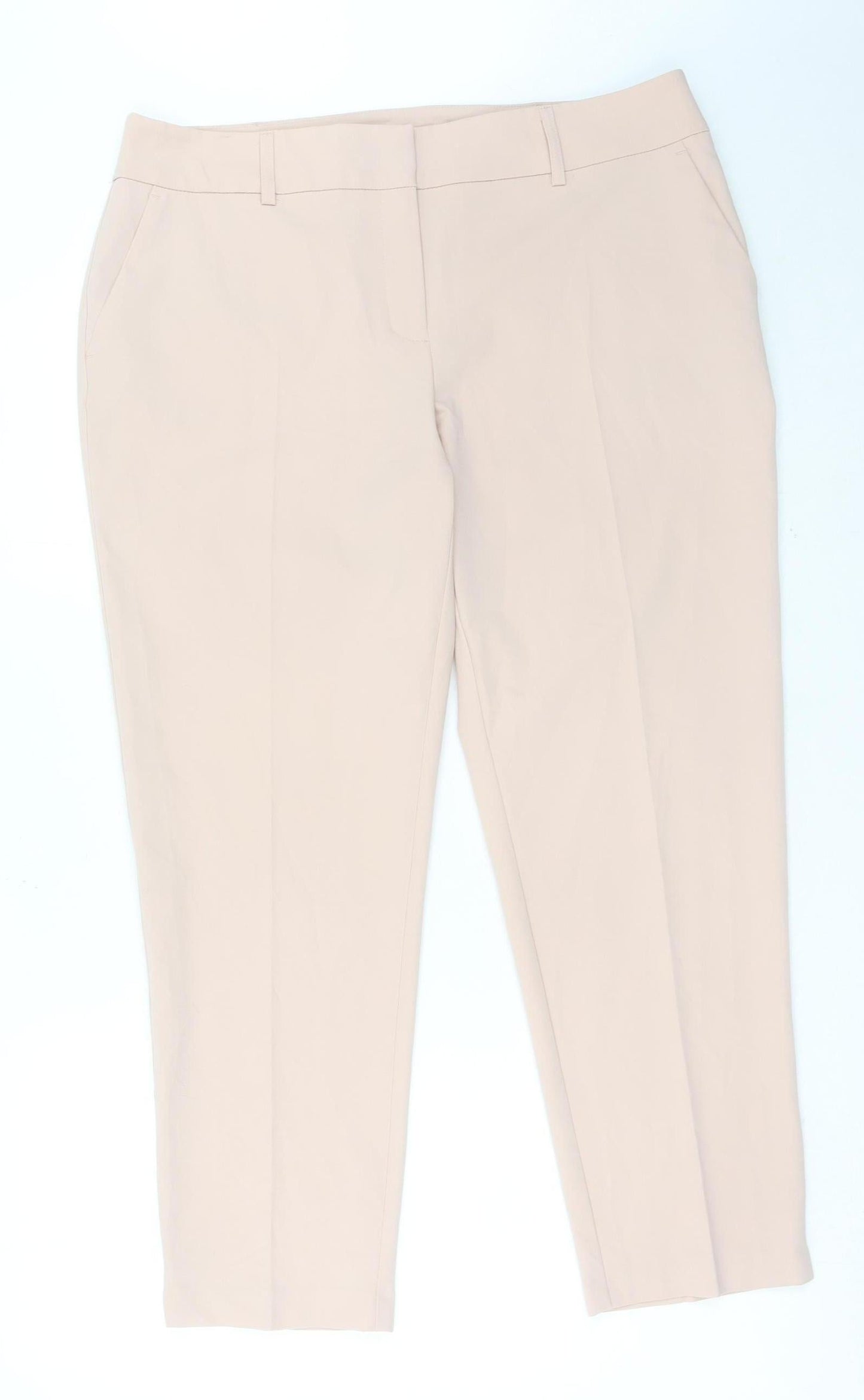 Dorothy Perkins Womens Beige Size 14 Chino Slim Trousers Workwear