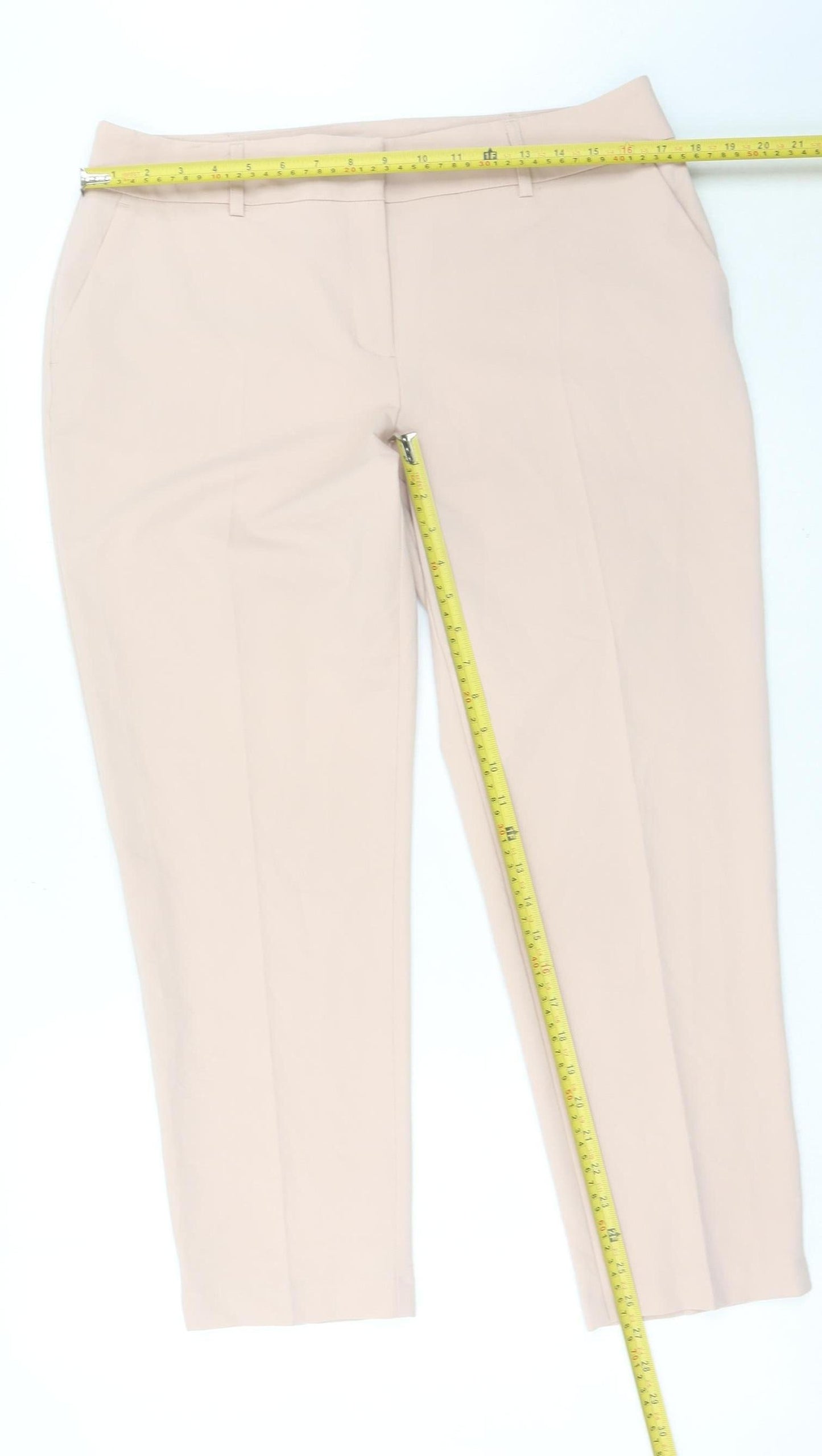 Dorothy Perkins Womens Beige Size 14 Chino Slim Trousers Workwear