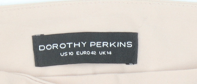 Dorothy Perkins Womens Beige Size 14 Chino Slim Trousers Workwear
