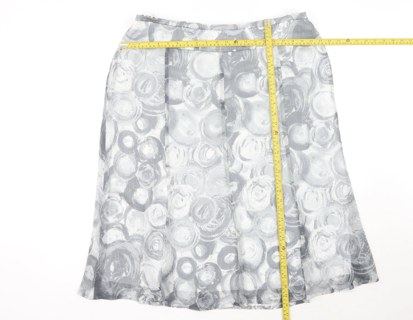 Basler Women’s Grey A-Line Knee Length Skirt Size 18 Polyester