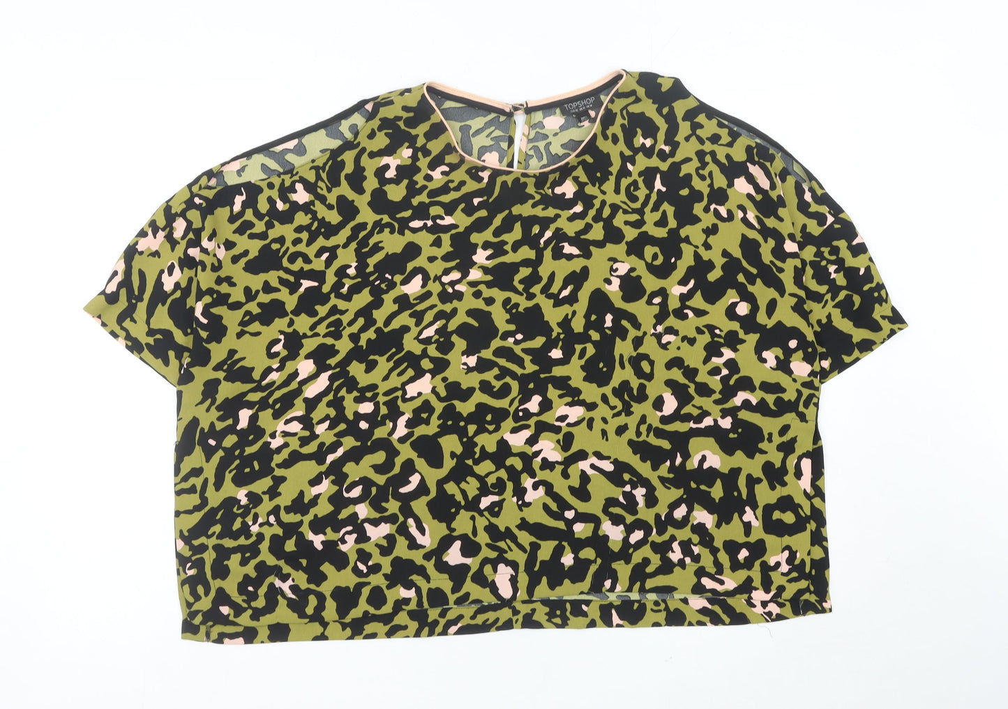 Topshop Women’s Multicoloured Animal Print Blouse Size 14