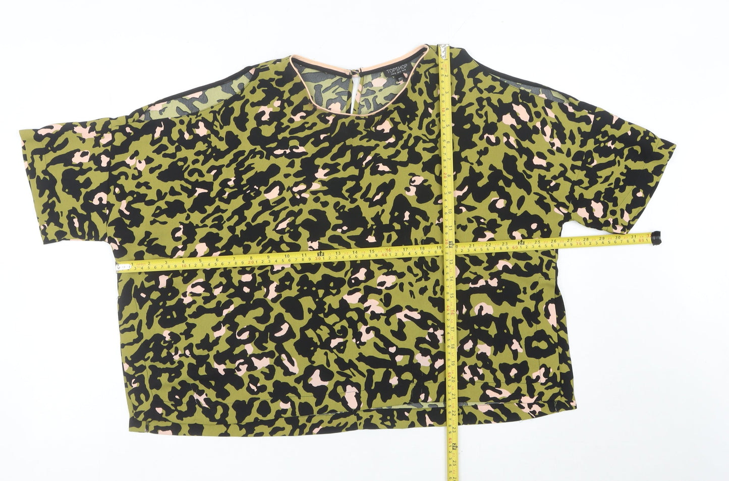 Topshop Women’s Multicoloured Animal Print Blouse Size 14